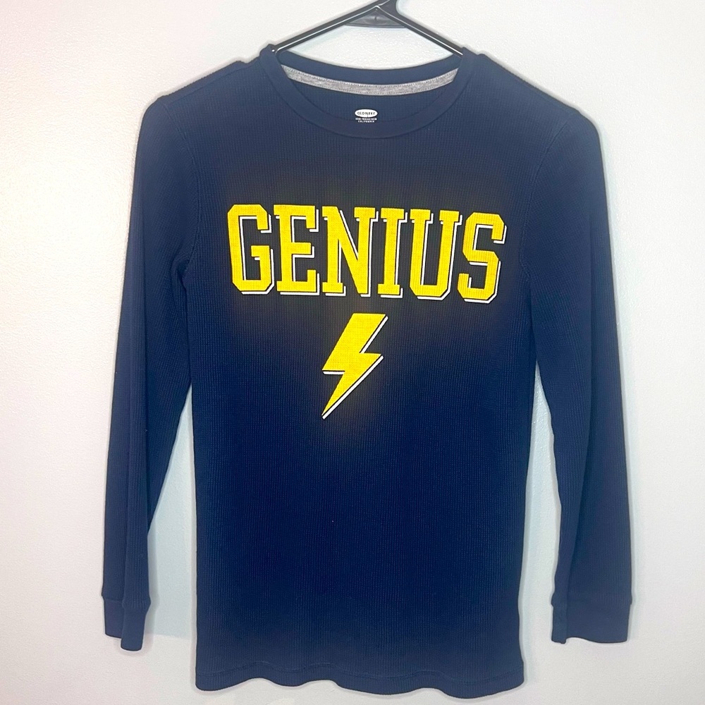 BOYS Large Old Navy Genius Long Sleeve Waffle Knit Shirt